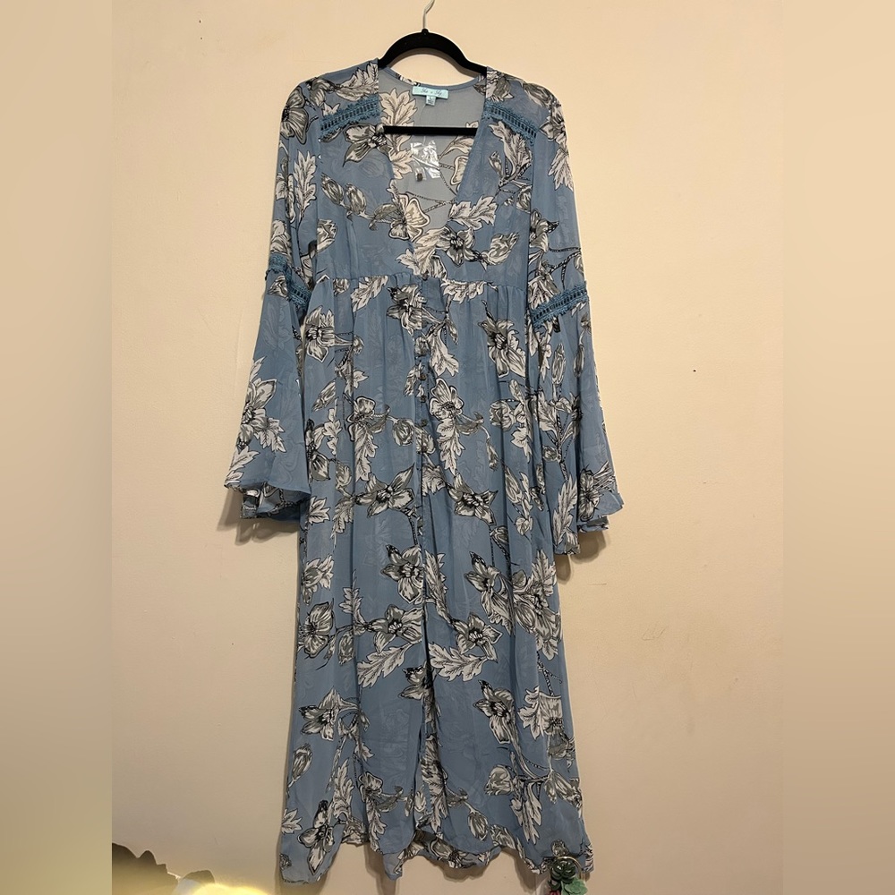 She & Sky Large NWT Floral Duster / Kimono / Bohemian Cardigan